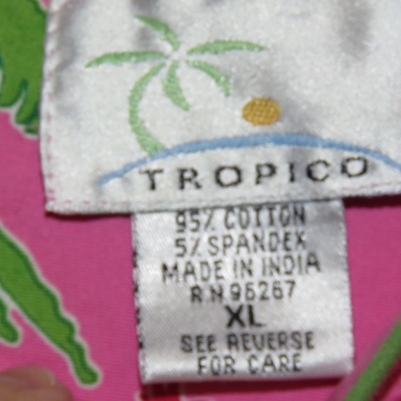 Tropico Palm Tree/Monkey Dress XL - Picture 4 of 7